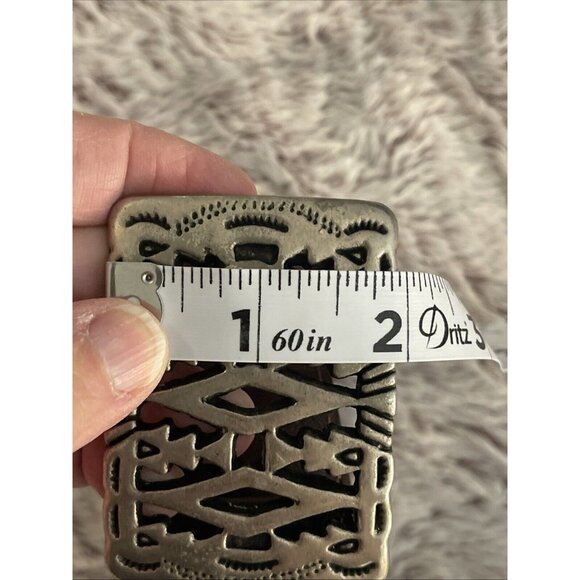 Vintage Silver Tone Century Canada Belt Buckle With Belt Size Small 55569 - Picture 7 of 10